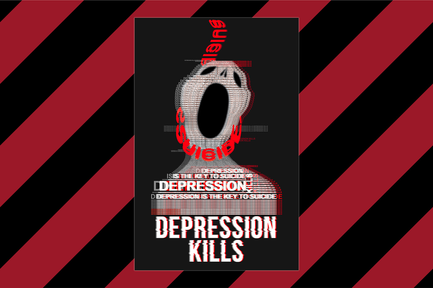 Depression poster design with background