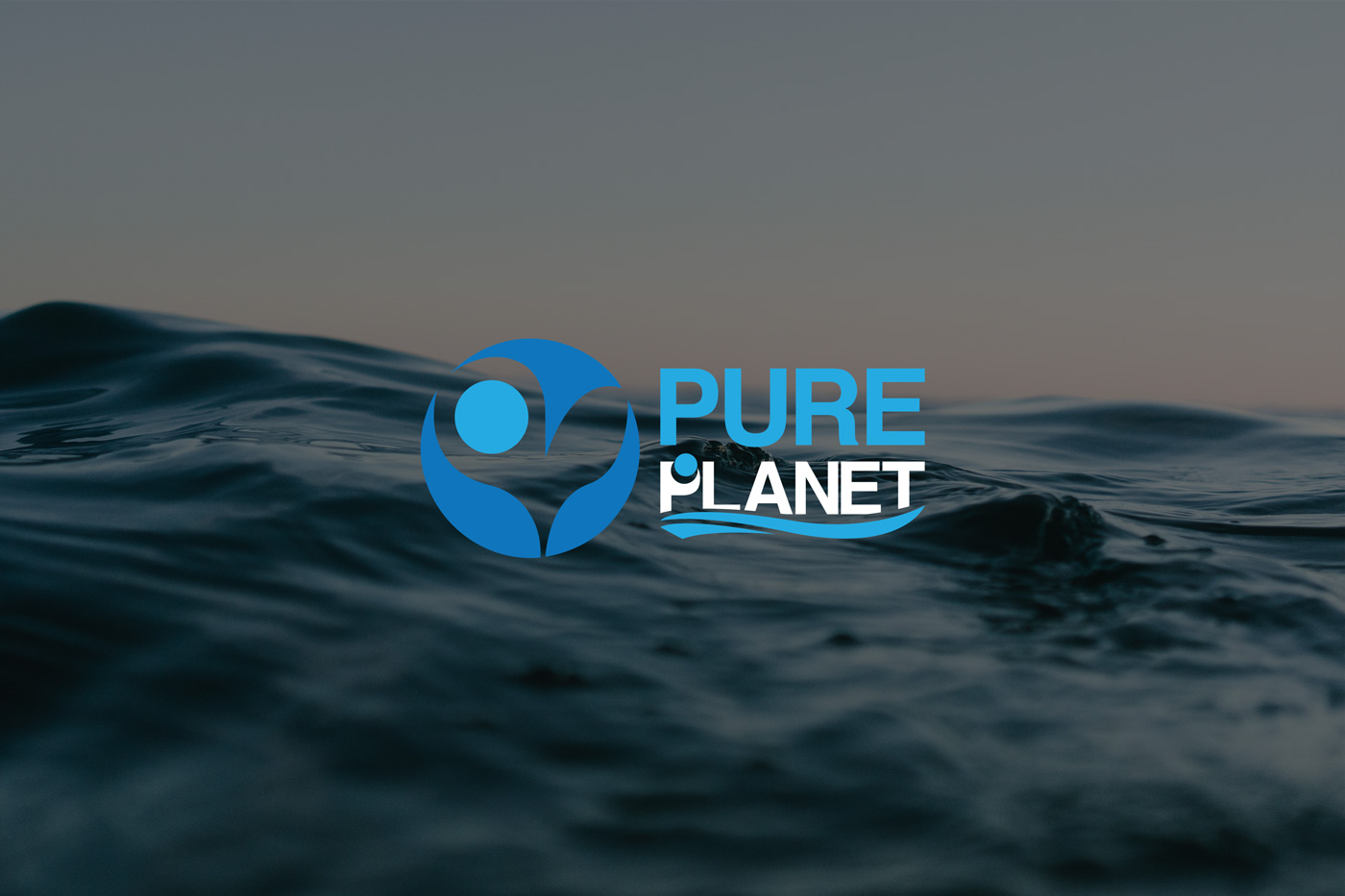 Pure Planet environmental non profit organization logo design 01