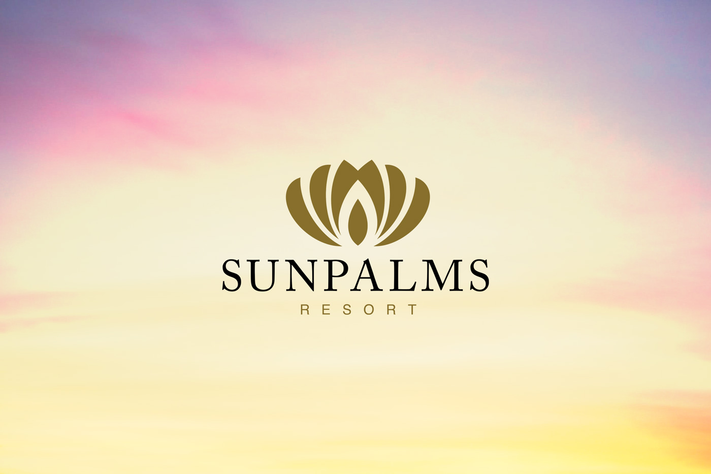 Sun Palms resort logo design 01