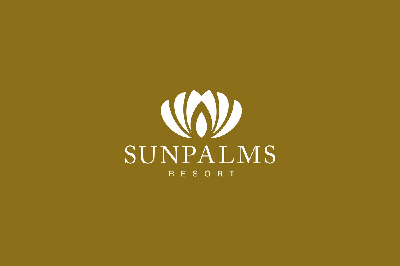 Sun Palms resort logo design 02