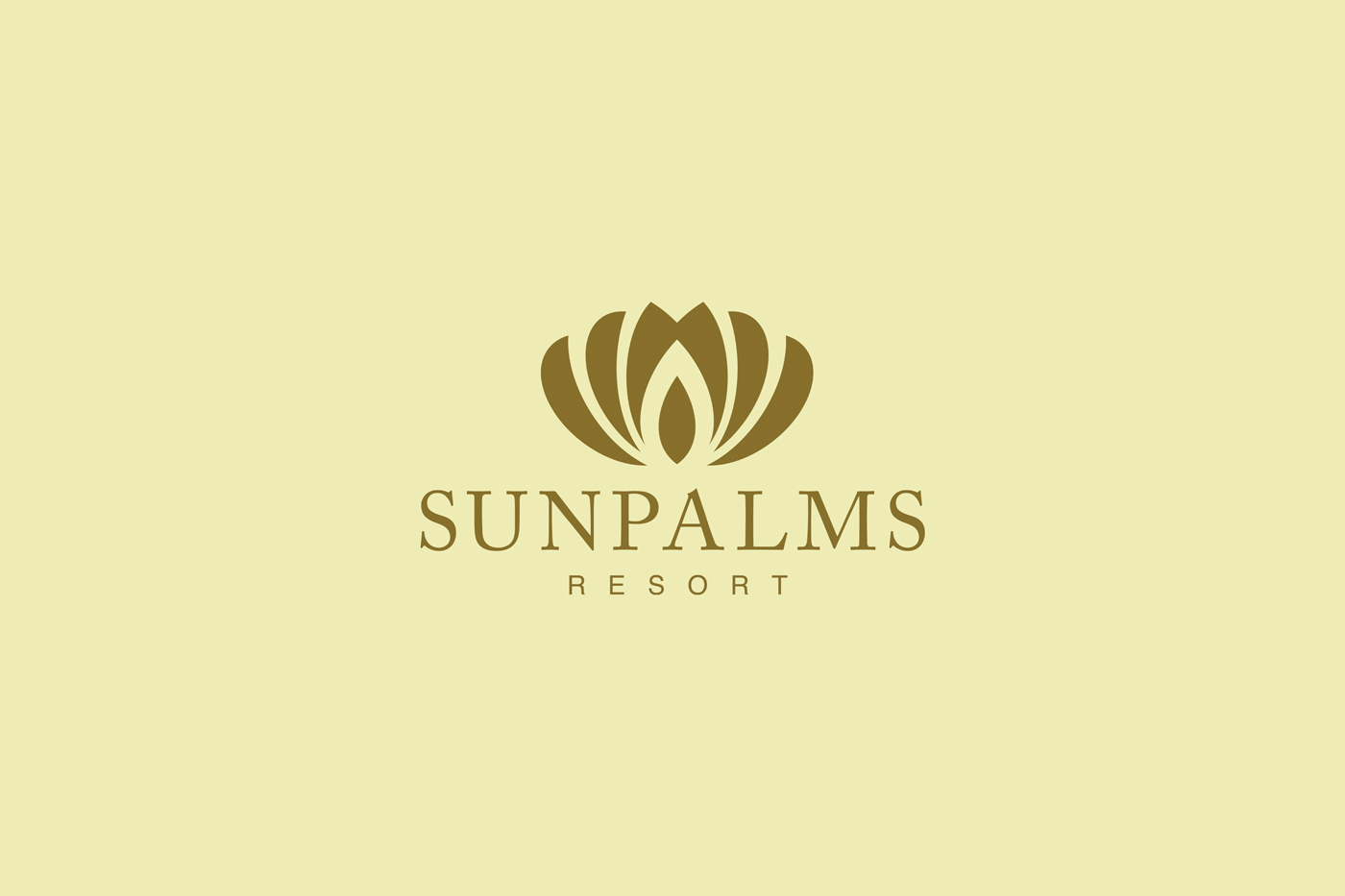 Sun Palms resort logo design 03