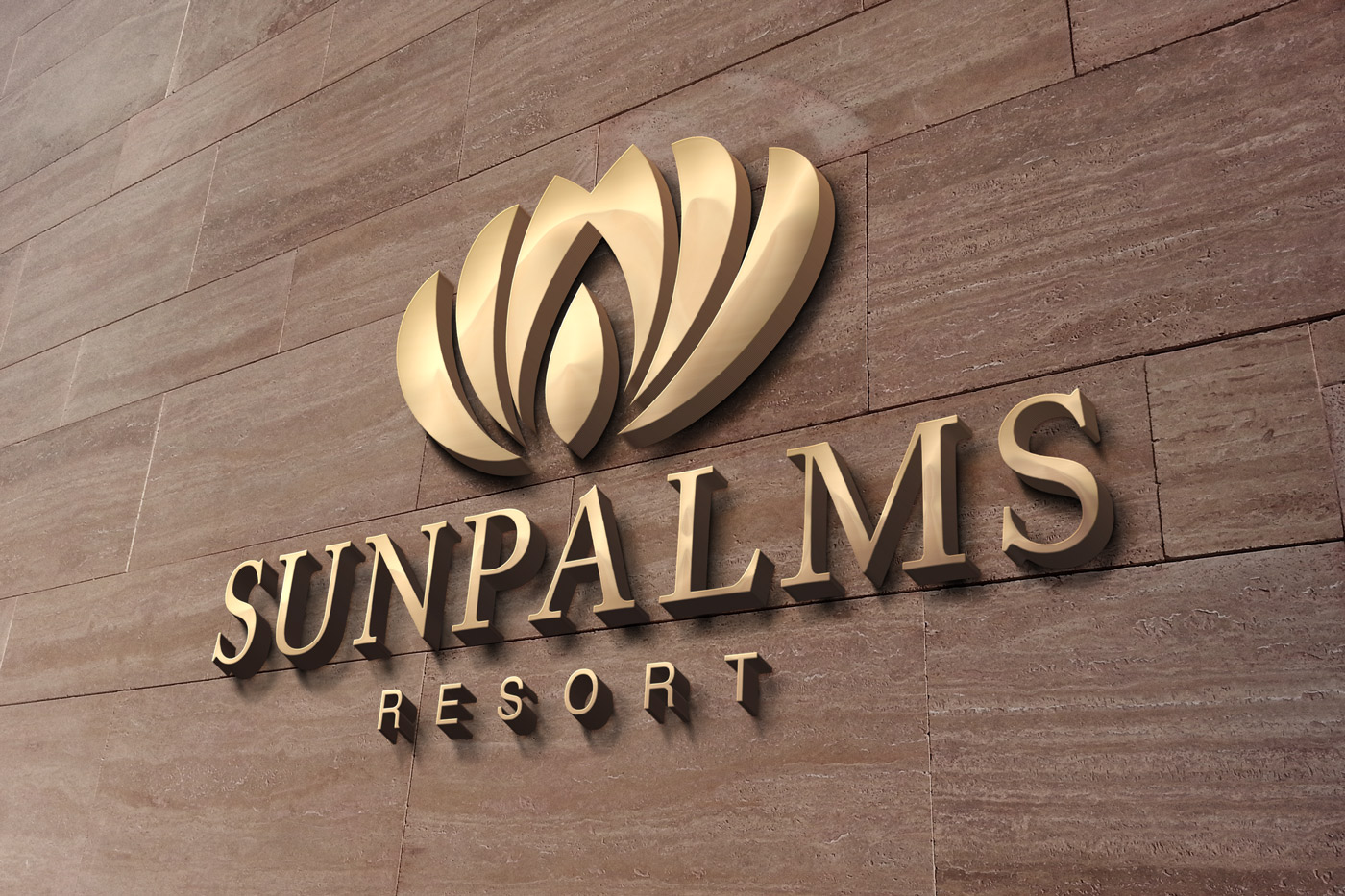 Sun Palms resort wall sign design